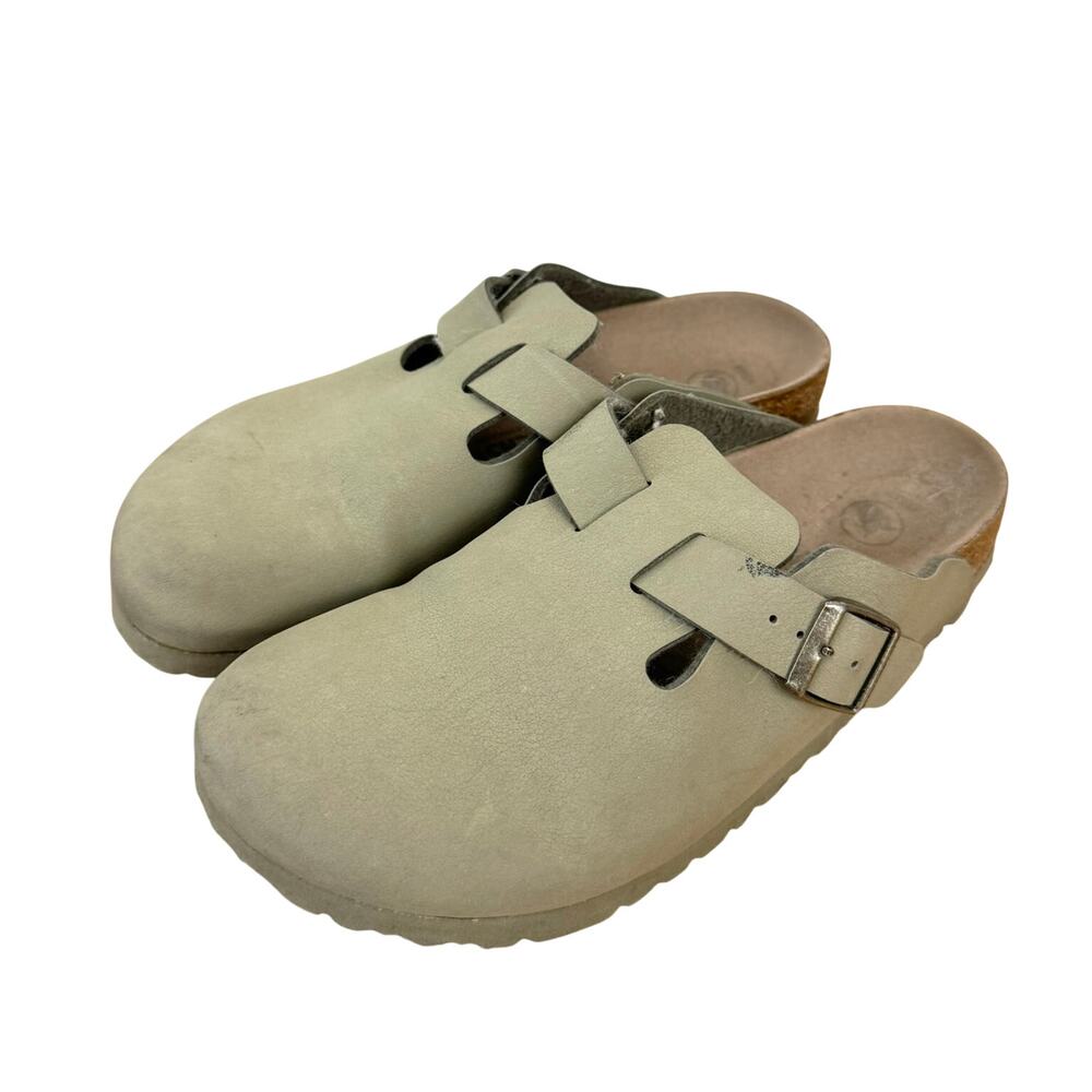 Birkenstock Oiled Leather Khaki Boston Clog 39 8 8.5